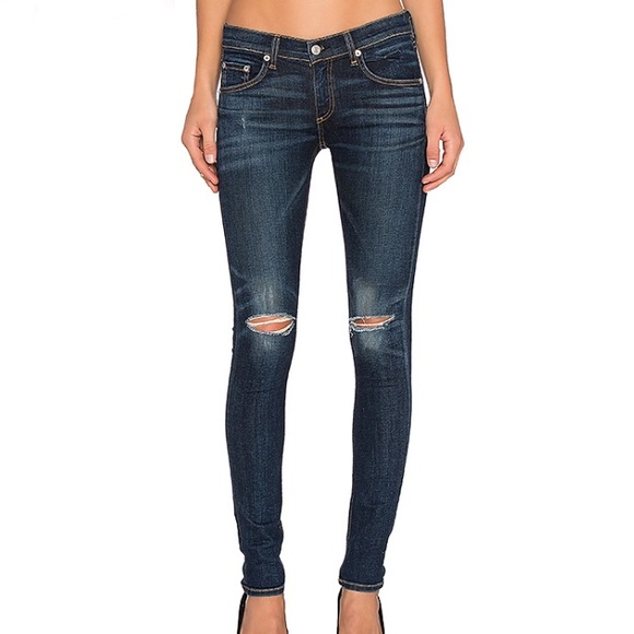 Rag & Bone Skinny Distressed Jeans